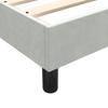 Box Spring Bed Without Mattress Light Gray 200 x 210 cm Velvet