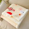 Autumn/Winter Double-Layer Milk Velvet Blanket Cartoon Printed Thick Warm Office Nap Blankets Lamb Cashmere Leisure Sofa Cover