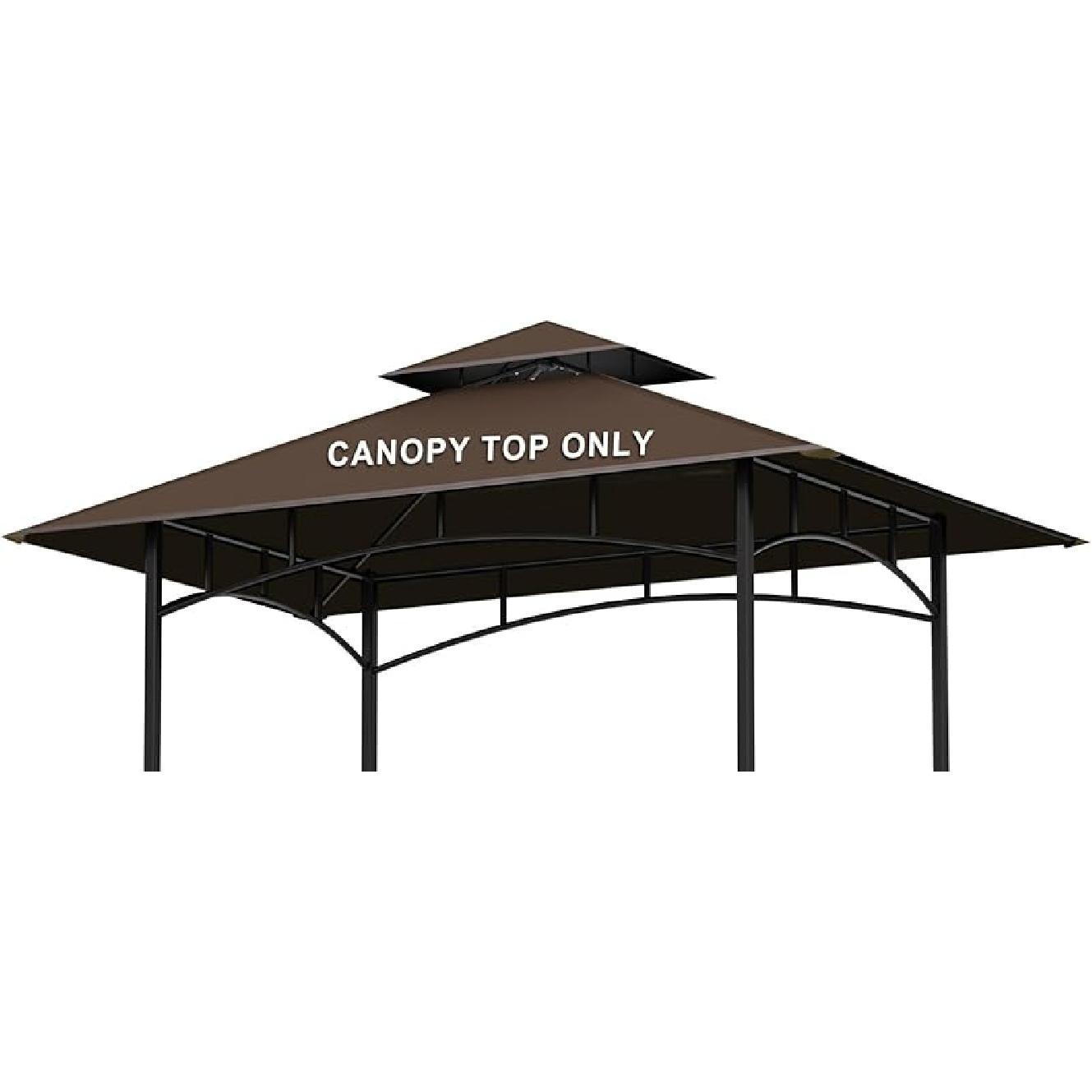 

Тент для гриля - AONEAR 5 x8 Уличная беседка для барбекю, крыша, двухъярусный уличный навес для гриля, подходит для модели L-GG001PST-F (коричневый) коричневый