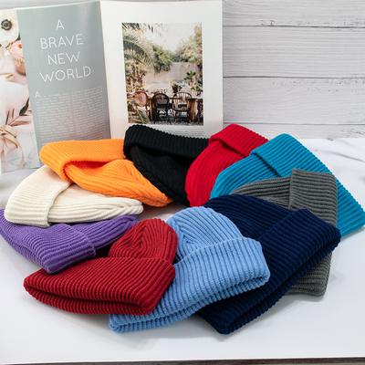Solid Color Yupi Woolen Hat Autumn Winter Warm Protective Slap Plate Cold Hats Men's Women's Korean Trendy Knitted Hats