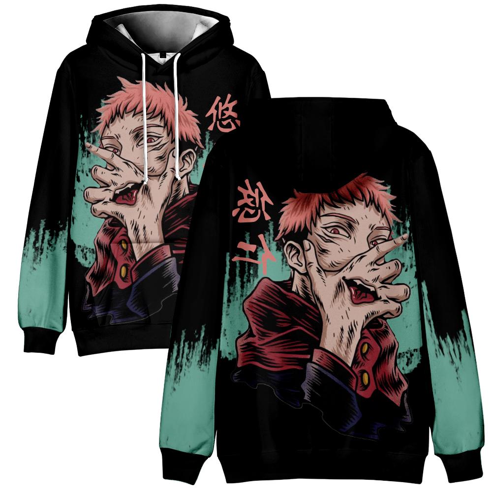 

Jujutsu Kaisen 3D Печать Одежда Уличная Мода Мужские Худи Свитшот Модный С Капюшоном С Длинным Рукавом Пуловер Топы XS