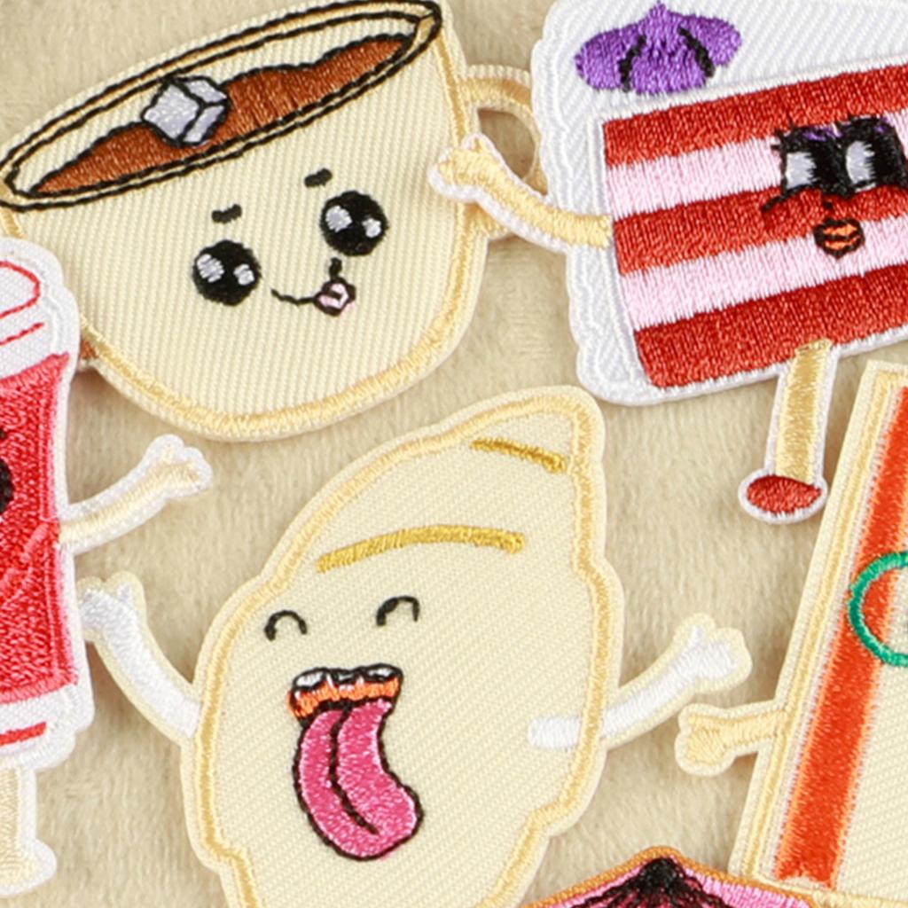 22 Pcs Cake Embroidery Patches Dessert Sewing Patches for DIY Clothing Decoration and Crafting Projects