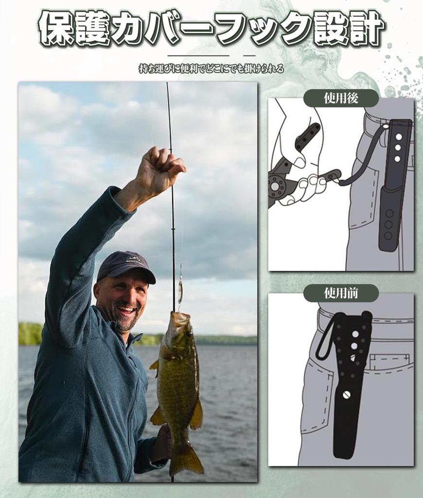 Fish Fish Fish Alligator Strong Lightweight Fish Grip with Fishing Gear Catcher, Grip, Grabber, Grip, Hold, Non-Slip, Aluminum, Tooth-Shaped Design,