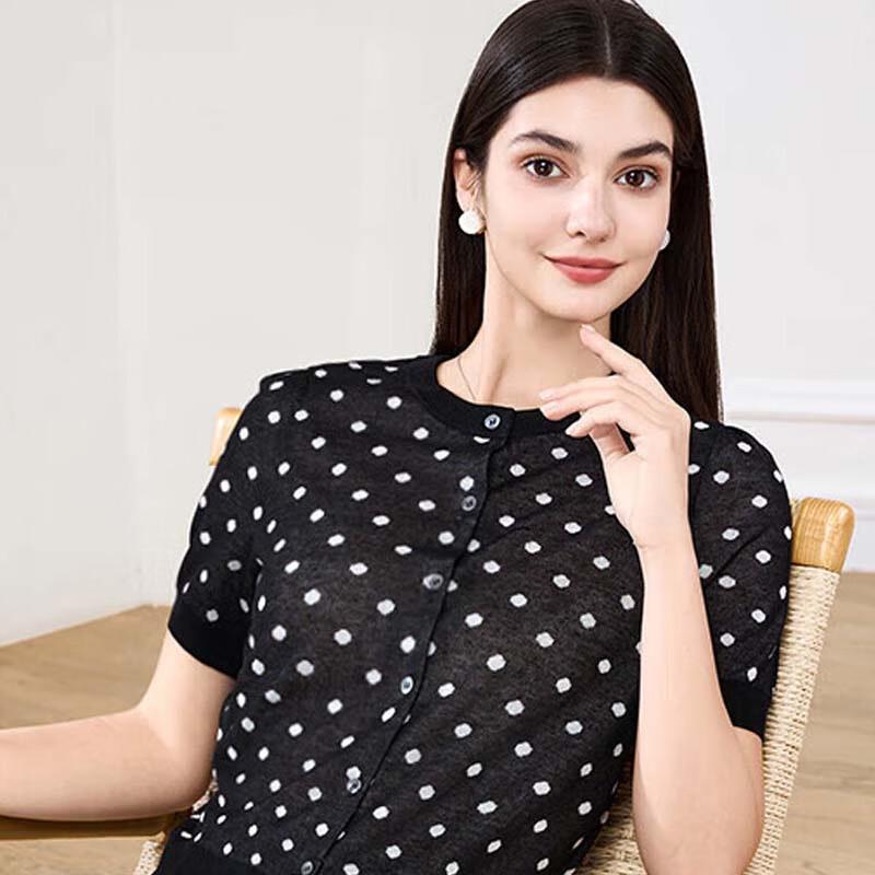 

JESSIE Polka Dot Knit Blouse S