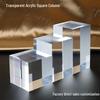 Acrylic Crystal Cube Riser: Clear Plexiglass Display Stand for Jewelry & Cosmetics