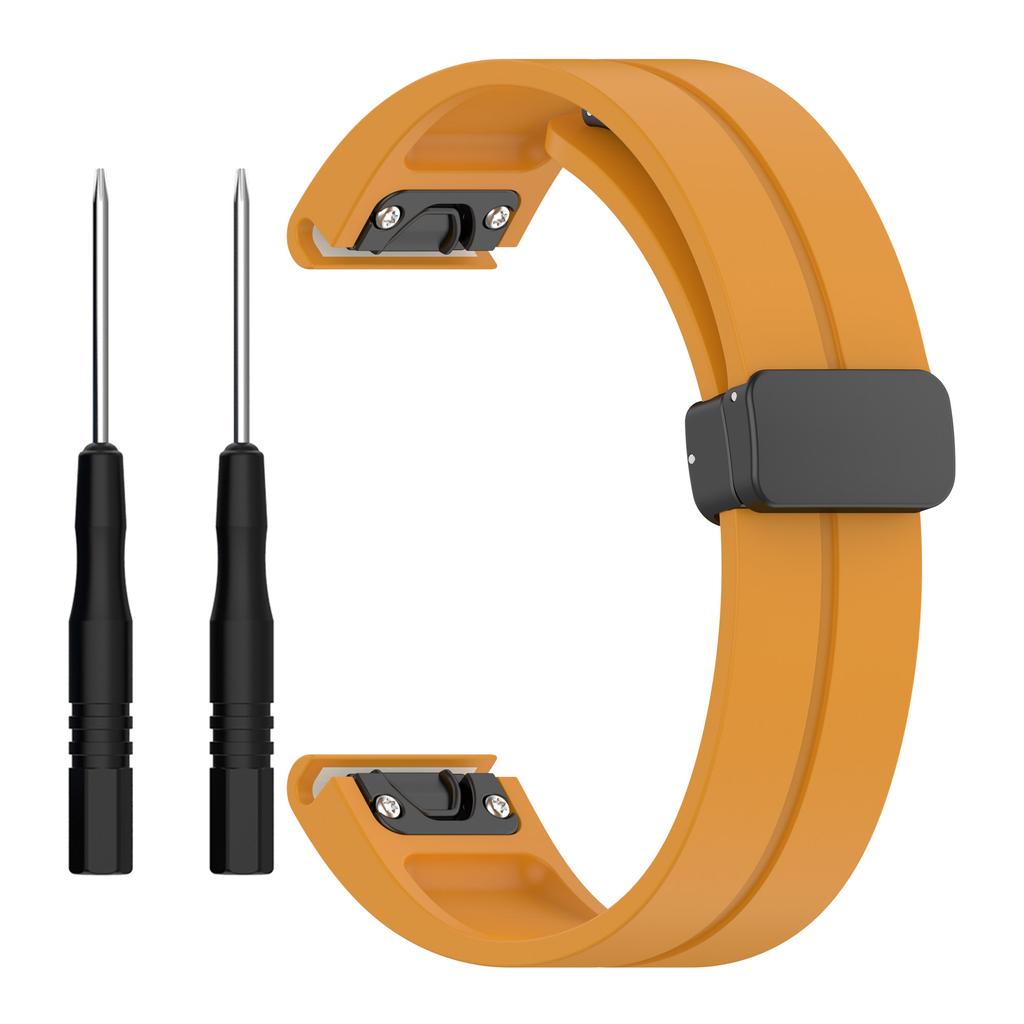 Silicone Watch Band for Garmin Fenix 8 43mm/Forerunner 570 42mm/Fenix 7S/6S/5S,Magnetic Buckle 20mm Sport Strap with Tools