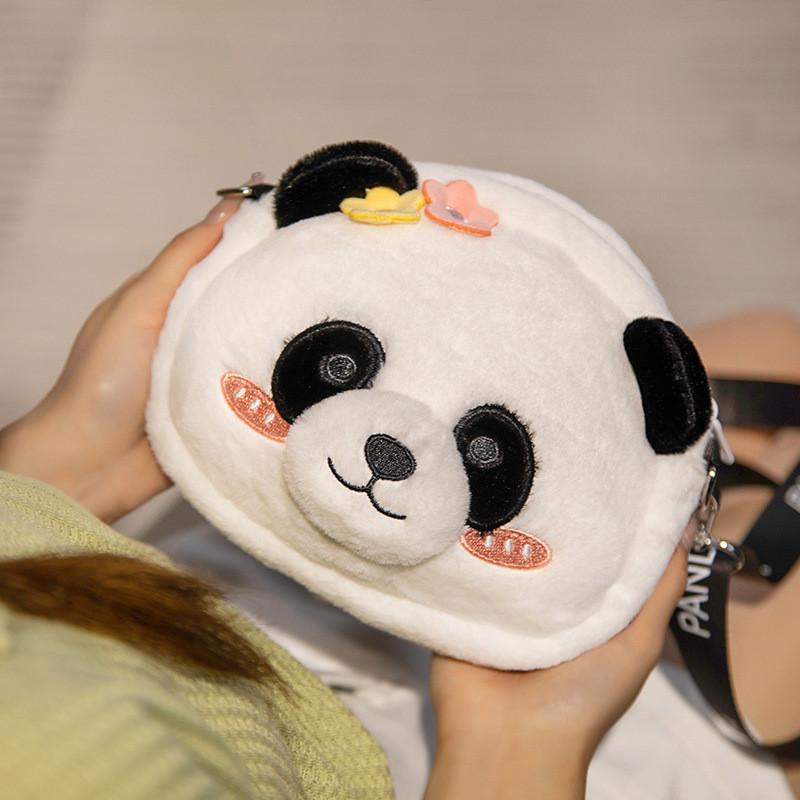 Plush Delightful Panda Mini Backpack For Girls Cozy Crossbody Bag Children For