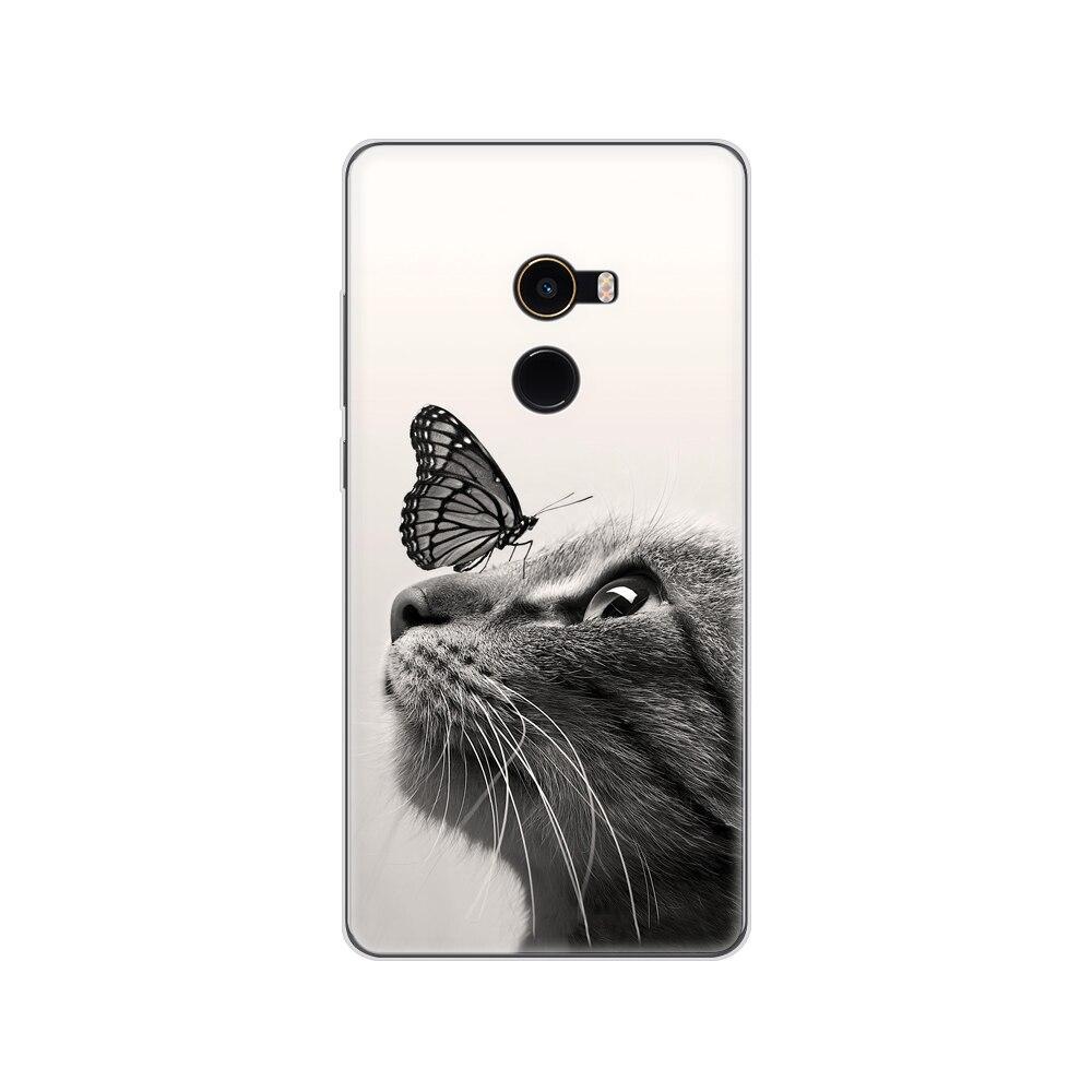 Soft Case for Xiaomi Mix 2 Silicon Case for Xiaomi Mi Mix 2 Mix2 Back Cover Protective Printing Transparent Coque