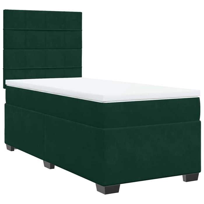 Maison Exclusive - Sommier à lattes de lit avec matelas Vert foncé 100x200 cm