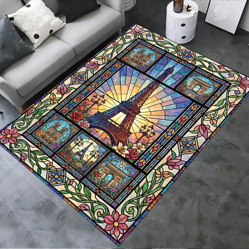 

2025 New Paris Eiffel Tower Carpet Rug for Living Room Bedroom Home Sofa Decoration,Kids play Non-slip Floor Mat87 40x60cm( 15x23in )