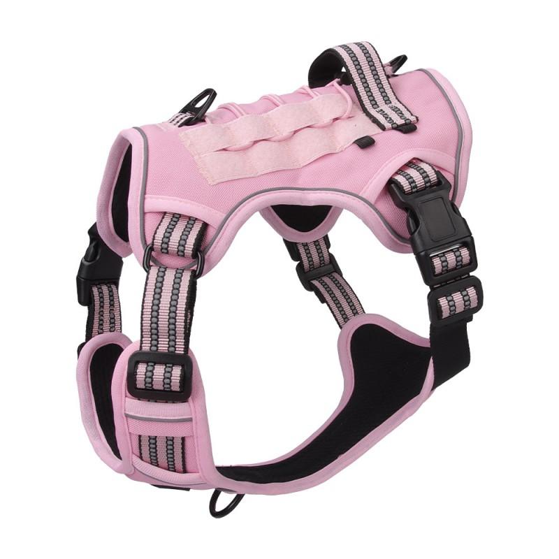 Imbracatura a pettorina per cani Heavy-Duty con sistema Molle per cani di taglia grande, per passeggiate all'aperto, controllo