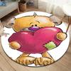 Diddl Custom Name Round Area Rug,Carpet Rug for Living Room Bedroom Sofa Playroom Decor,Non-slip Floor Mat