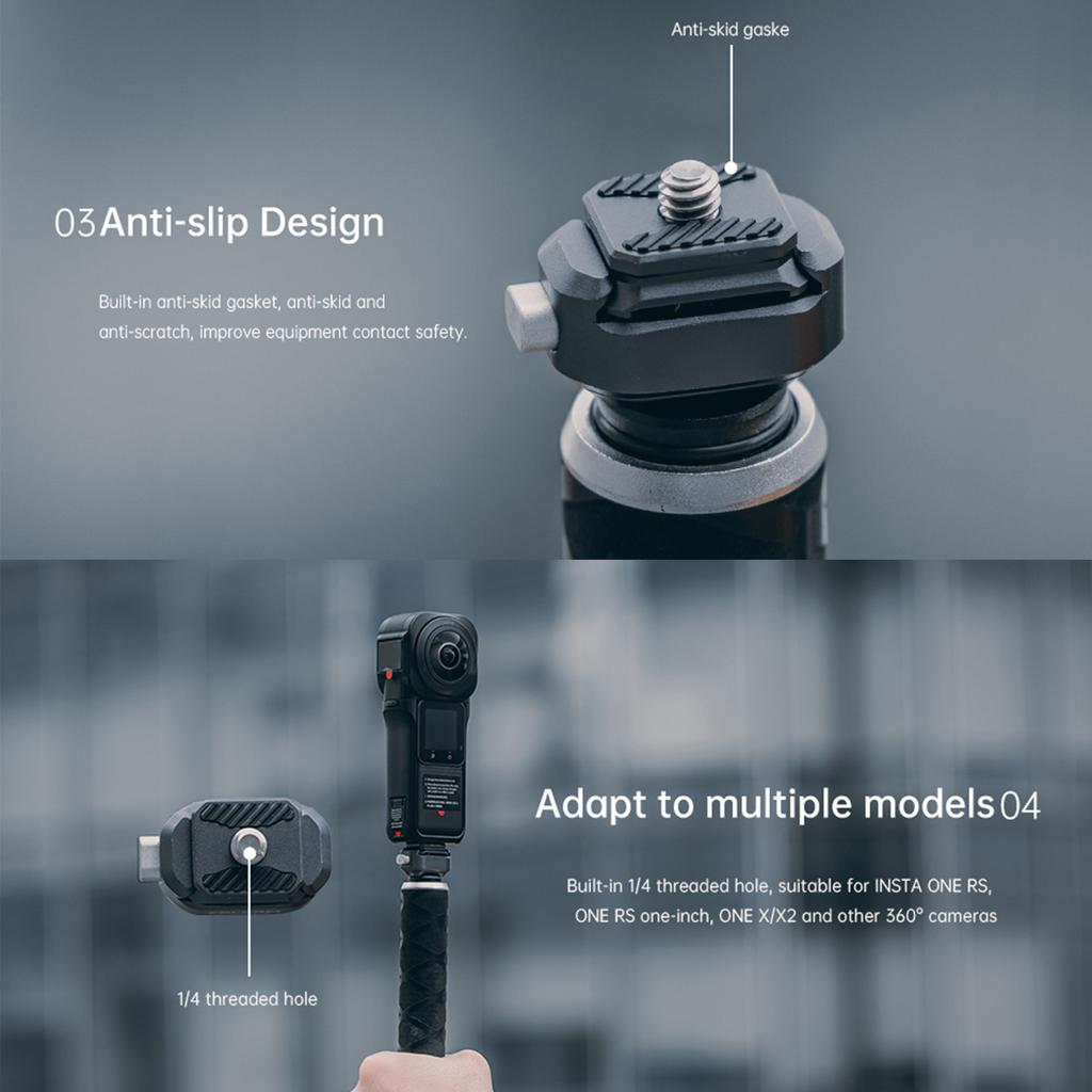 Camera Quick Release Tripod Mount ULANZI DSLR QR Plate Adapter Vlog Filmmaking Quick Accessories Kits for Insta360