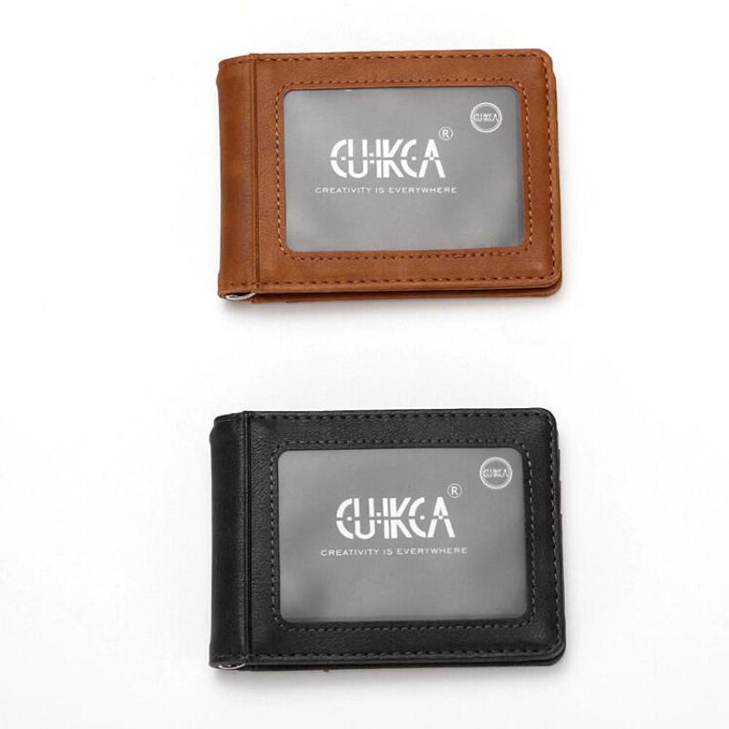 Multi Functional Mens Wallet RFID Card Holder Anti-theft Brush Multi Slot USD Money Clip Card Wallets
