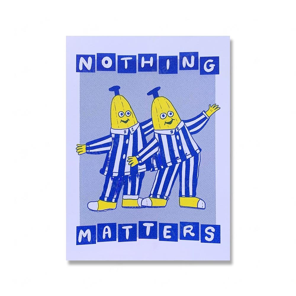 

Ничего не имеет значения банановые цитаты, настенное искусство, забавные пижамы, холст, живопись, постеры и принты для гостиной, украшение дома, фреска 21x30cm No Framed белый