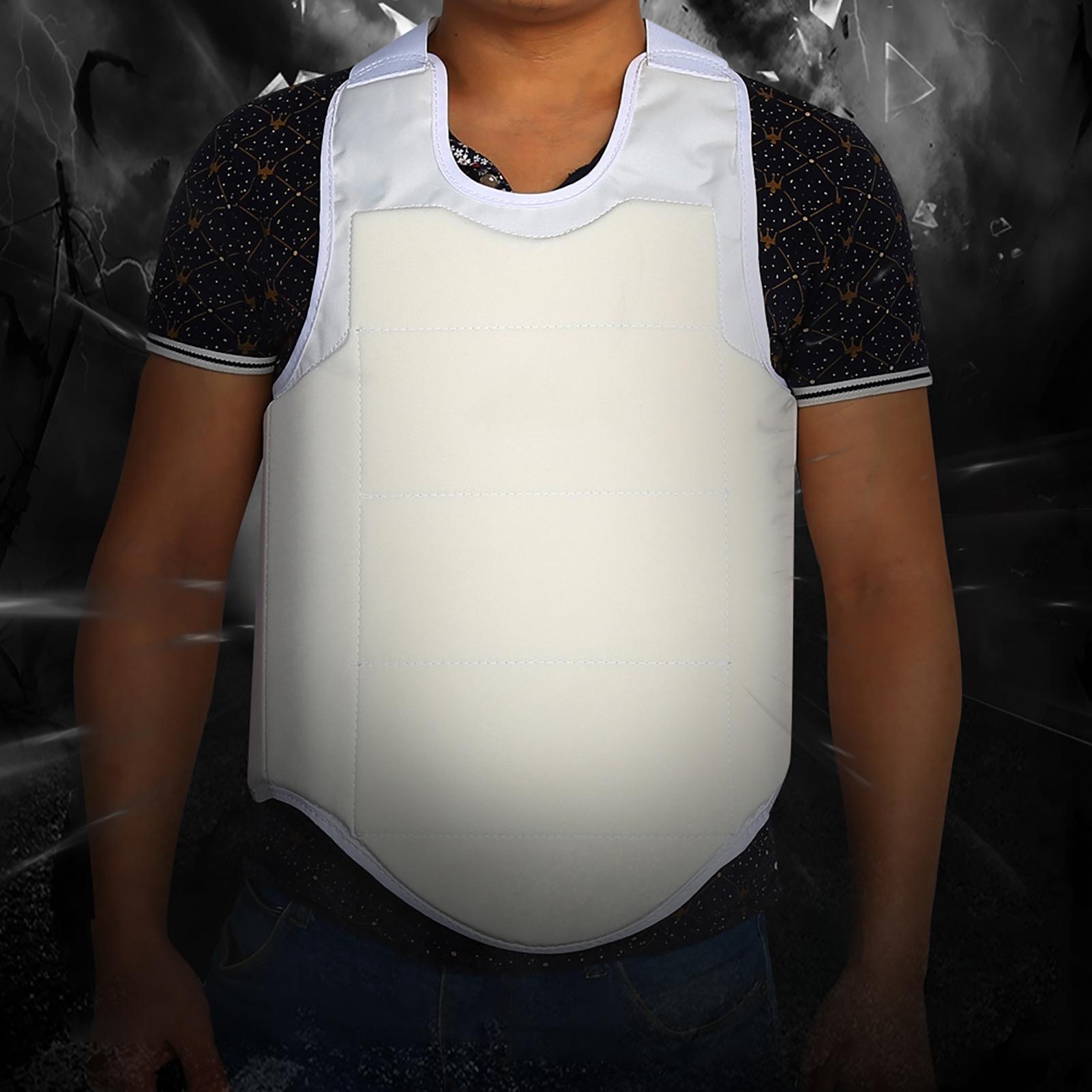 Унисекс для взрослых и детей, тхэквондо, каратэ, нагрудник, защитный жилет для бокса, каратэ, аксессуар для защиты груди S