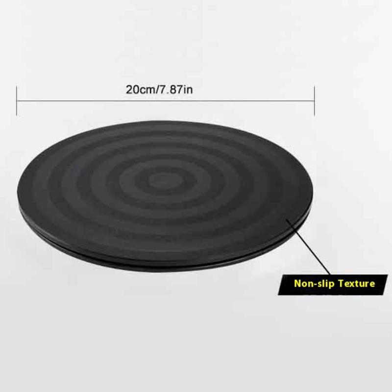 

2025 NEW HUA HUA Practical 8 20cm Black Plastic Turntable Round Bonsai 360 Rotating Turntable For Monitor TV Turntable HUA HUA