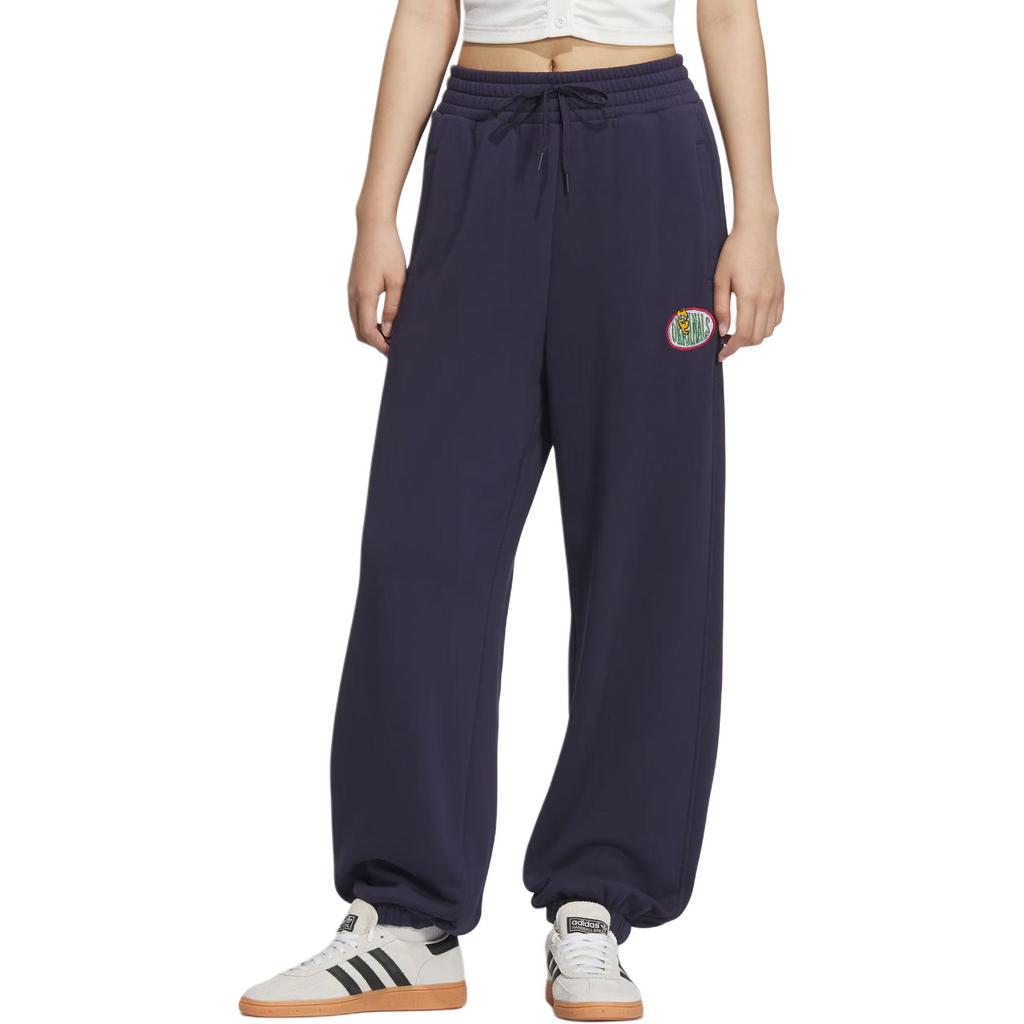 Adidas Originals Street Series Loose Fit Drawstring Cuffed Casual Pants Women Pants Dark-Ink-Blue JL7547
