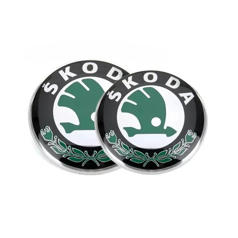 

Skoda 2026 Hot 8/9cm Car Emblem Front Hood Badge Trunk Sticker Accessories For Skoda Octavia Kodiaq Enyaq iV Kamiq Scala Superb