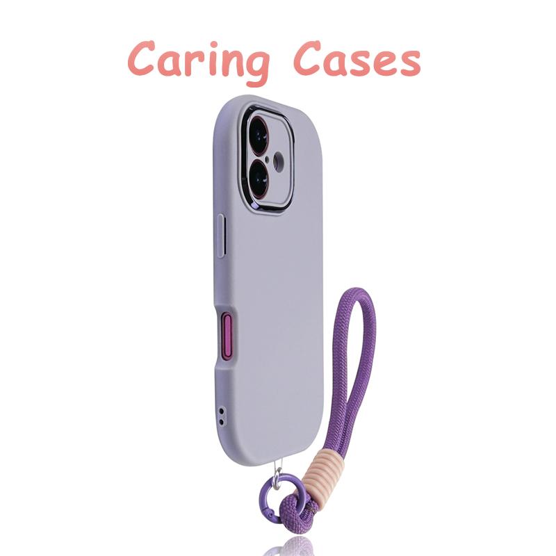 

For iPhone 17 Pro Max Case Purple Silicone Airbag Lanyard Shockproof Compatible with iPhone 16 15 14 13 12 11 iPhone 14 Pro