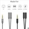 Headset Adapter Headphone Mic and Speaker Y Splitter Cable 3.5mm  Audio Male to 2 Female For Earphone Extense Mobile Audio