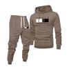 Men's Printed Hooded Sweatshirt And Sweatpants Casual Sports Suit