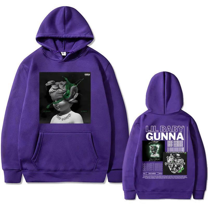 Рэпер Lil Baby Gunna Drip Harder Music Hoodie XXXL фиолетовый 2457₽