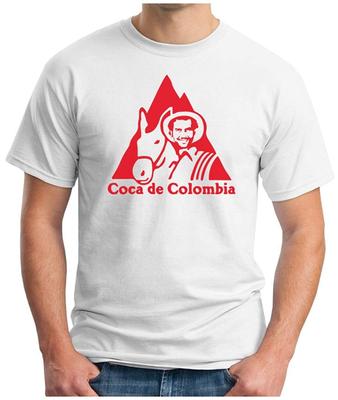 Coca-De-Colombia-Red unisex tričko Cafe De Colombia Kokain Kokain Medellin El Chapo Miami Fun parodie Geek