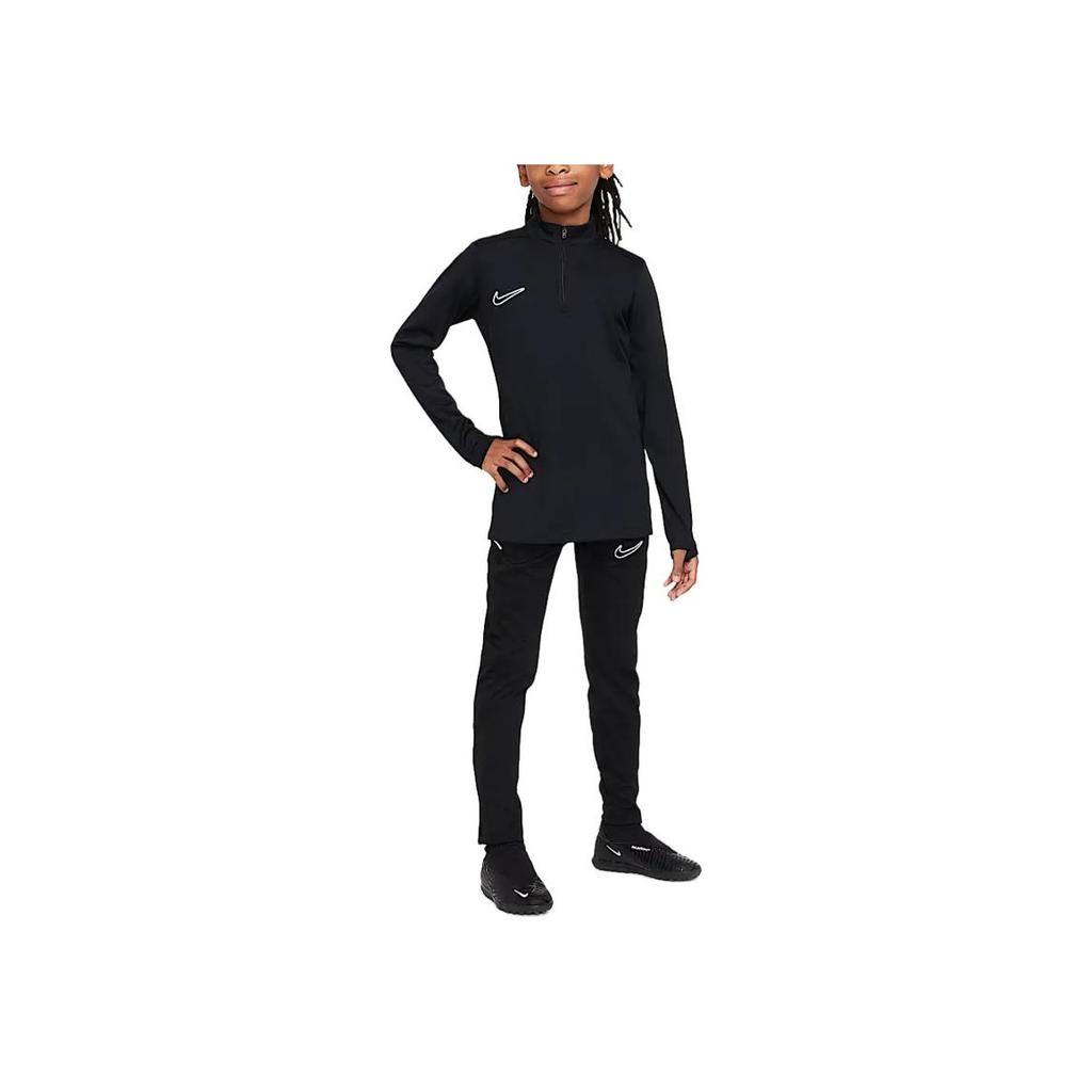 Nike Academy Dri-Fit Quick-Dry Breathable Pullover Long Sleeve Kids Tops Black White HJ3721-010