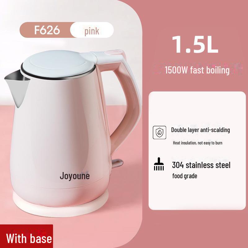 Joyoung K15-F626 Electric Kettle, 304 Stainless Steel Double-Layer, Anti-Scald.
