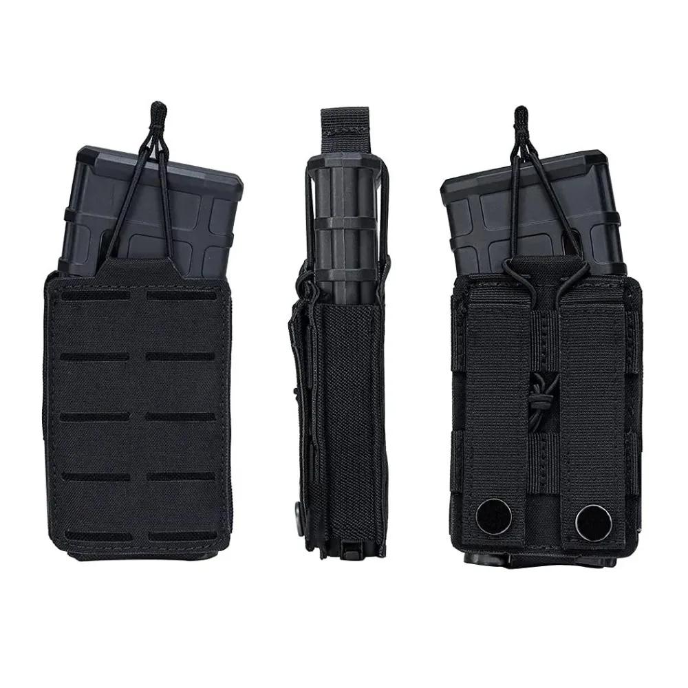 1pc Tactical 5.56 M4 MOLLE Single Magazine Pouch EDC  Army Vest Waist Bag Hunting Airsoft AK AR M16 Rifle Mag Holder Carrier