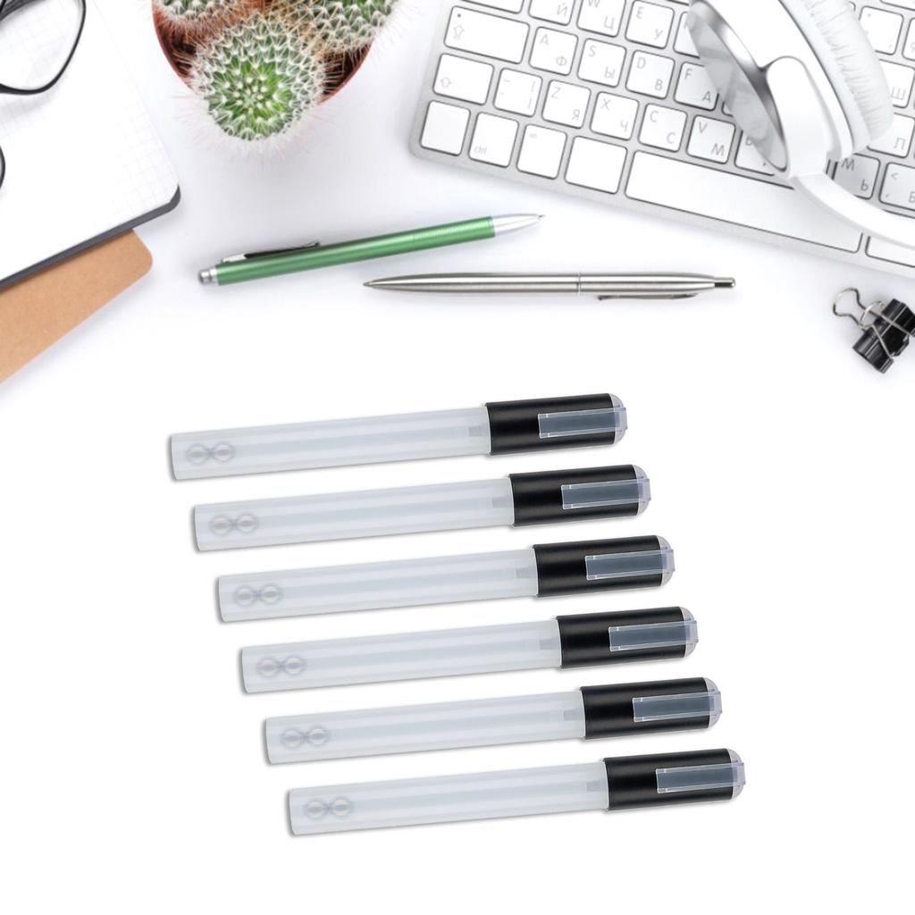 6Pcs Blank Refillable Paint Pen for Painting Graffiti Paper Drawing Scrapbooking
