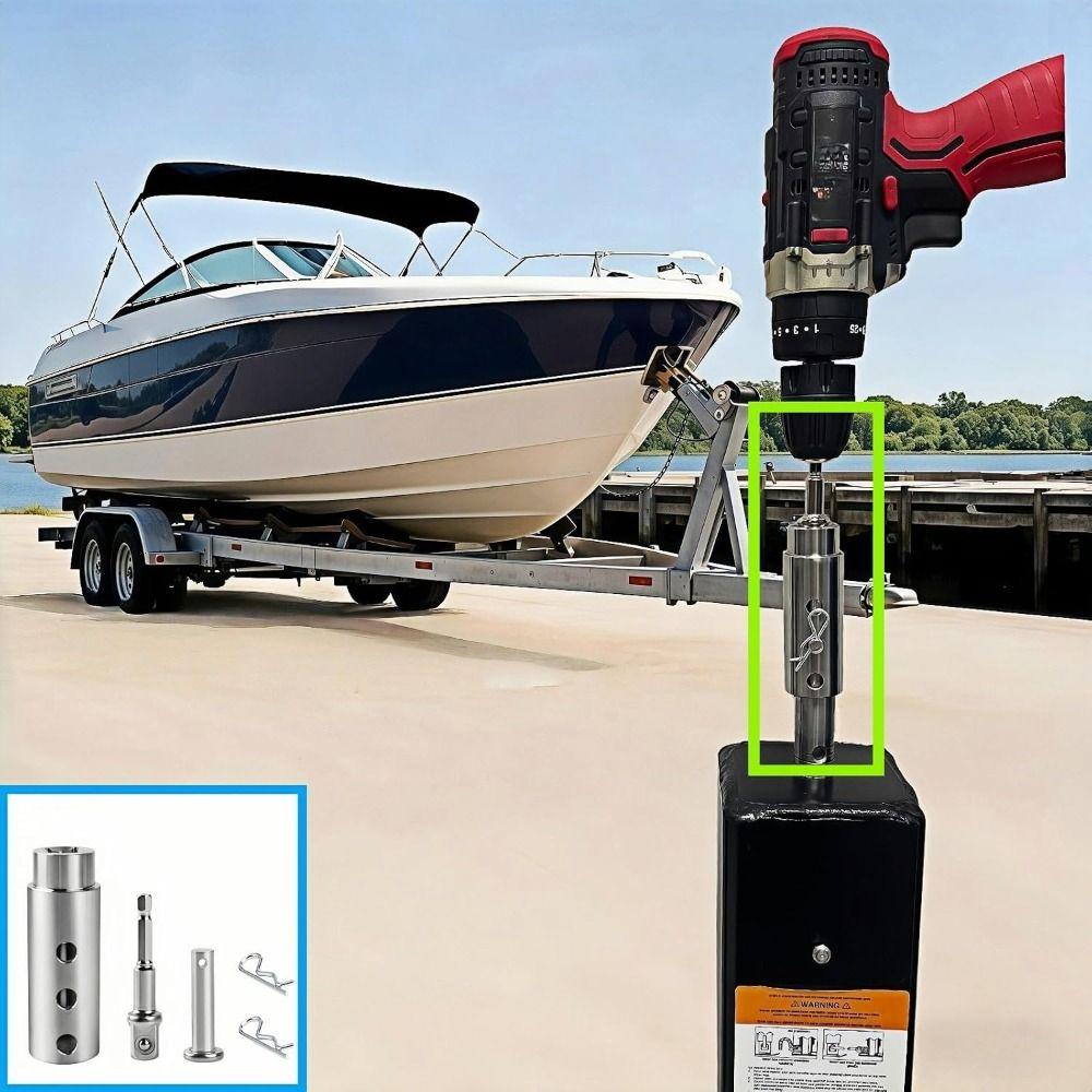 1/2-inch Socket Trailer Jack Drill Adapter Stainless Steel Socket Adapter Bit Trailer Accessories