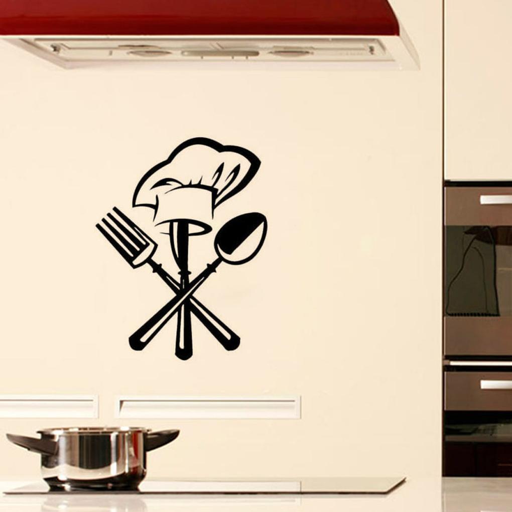 Kitchen Wall Stickers Waterproof Vinyl Walls Decals Art Decorative Sticker Self-adhesive Wallpaper Mural Decal