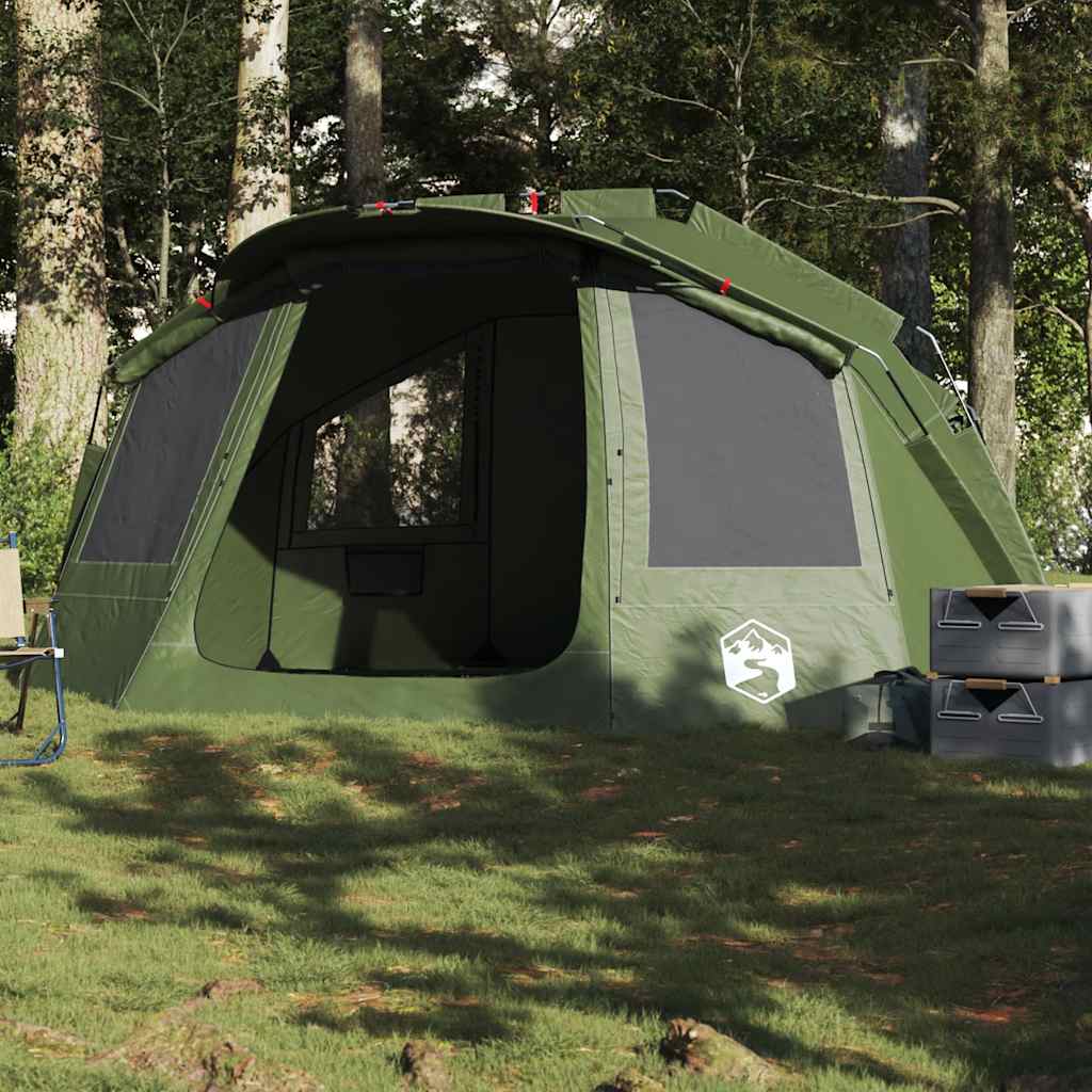 Fishing Tent for 5 Persons Olive Green Waterproof