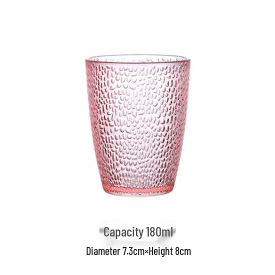 Colored Acrylic Water Cup: Transparent, Heat-Resistant, Drop-Resistant—Perfect for Mouthwash, Juice, Tea, or Beer.