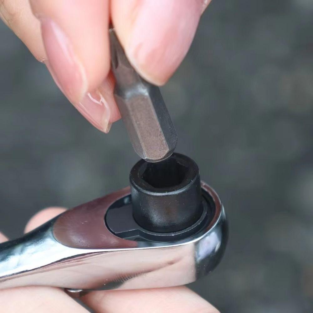 Offset Design Mini Ratchet Wrench Reversible Mechanism Quick Socket Wrench Mechanical Work