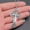 Betendes Kreuz Religiöses Amulett Anhänger Antike Bronze Metall Freund Halskette Neuankunft Geschenk