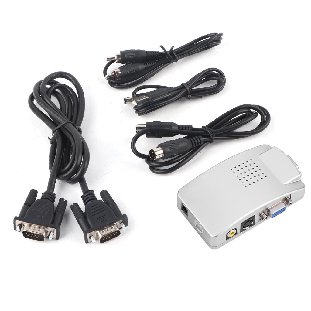 Universal PC Converter Box of Computer Laptop PC VGA To TV AV RCA Signal Adapter