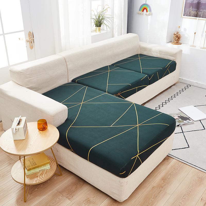 Summer Stretchy Sofa Cushion Cover For Living Room Room Geometric Sofas Chair Seat Covers Lounge Sectional Couch Corner Sofa Slipcover