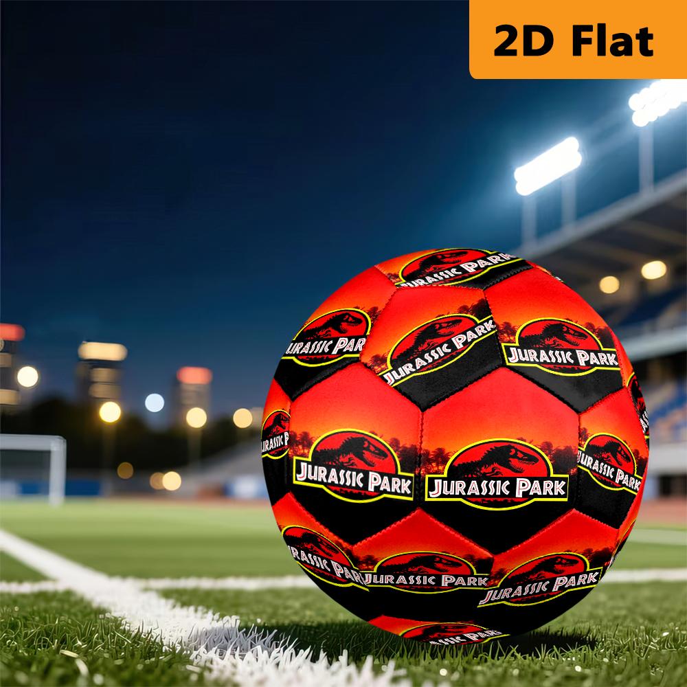 Classic Jurassic Park Movie Poster Soccer Ball Suitable For Both Training And Competition No 5 Football High Elasticity Very Elastic Training Football