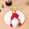 1/4PCS Santa Claus Christmas Tableware Bag Christmas New Year Christmas Tableware Holder