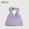 Korean Version One-Shoulder Portable Soft Leather High-End Drawstring Pleated Dumpling Bag Large Capacity All-Ma