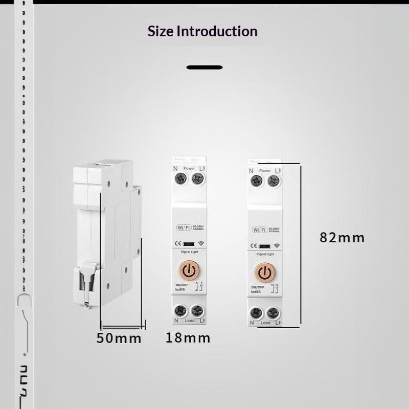 Smart WiFi Circuit Breaker Mobile App Control Overvoltage Overload Protection for Student Dorm Room Use