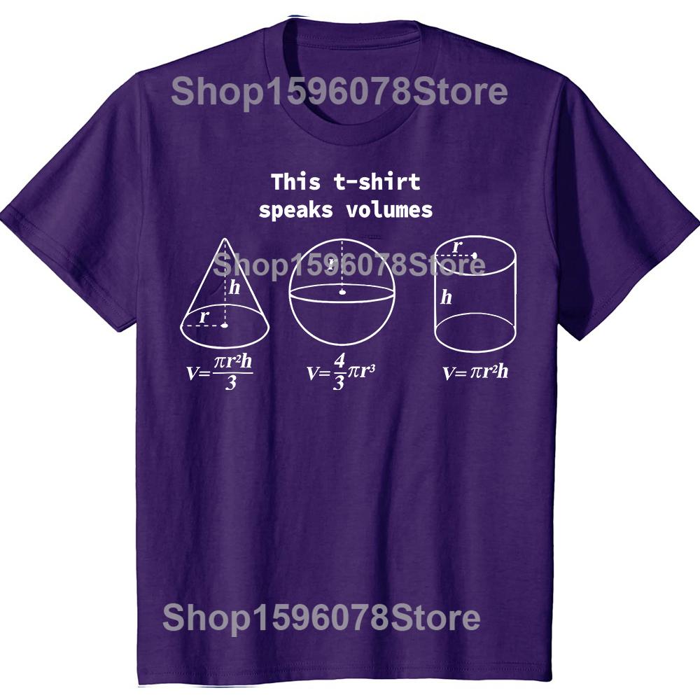 This TShirt Speaks Volumes Funny Maths Science Men Womens Fashion Casual Tshirt Loose Oversized Mathematicians T Shirt