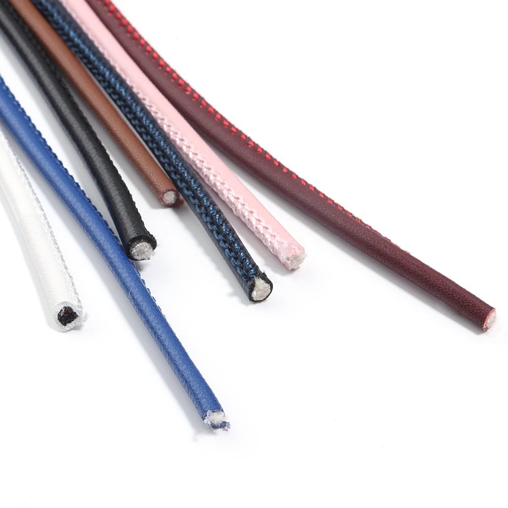 5 Yards 3mm Bunte Schafsleder Schnüre Runde Lederfaden Seil Für DIY Schmuckherstellung Halskette Armband Gürtel Zubehör