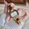SUNLIFEX Women's Vintage Rectangular Gold Quartz Watch - Exquisite High-End Chain Wristwatch