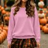 Women's Plus Size Loose Fit Neck Pullover Sweatshirt in Color for Everyday Casual Wear