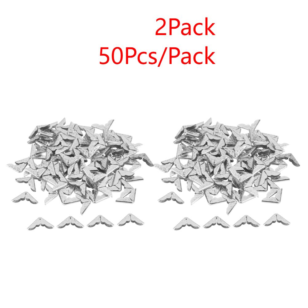 100-500Pcs Scrapbooking Albums Corner Protector Card File Menu Metal Book Corner for Scrapbooks Photo Albums Decorative Corners
