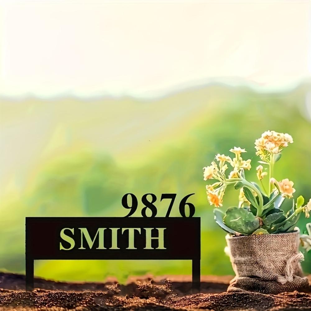 Metal Sign Personalized Family Name Surname Yard Plaque Outdoor Garden Decor Housewarming Gift